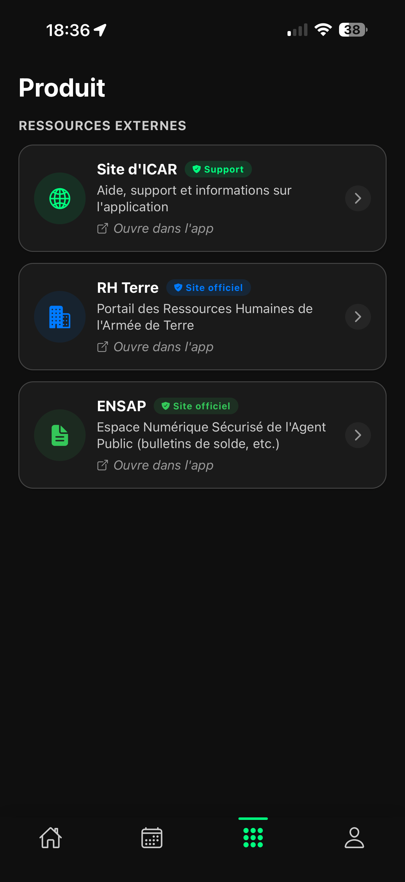 Produits — Ressources
